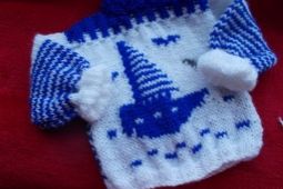 Mimi-svetry, soupravičky s obrázky-ručně pletené