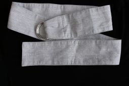 Letní šedé kalhoty se stříbrnou nitkou Orsay vel. 34