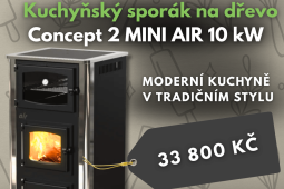 Sporák Concept 2 MINI AIR na dřevo – 10 kW