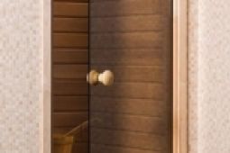 Skleněné dveře do sauny