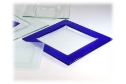 Designové skleněné talíře čtverec